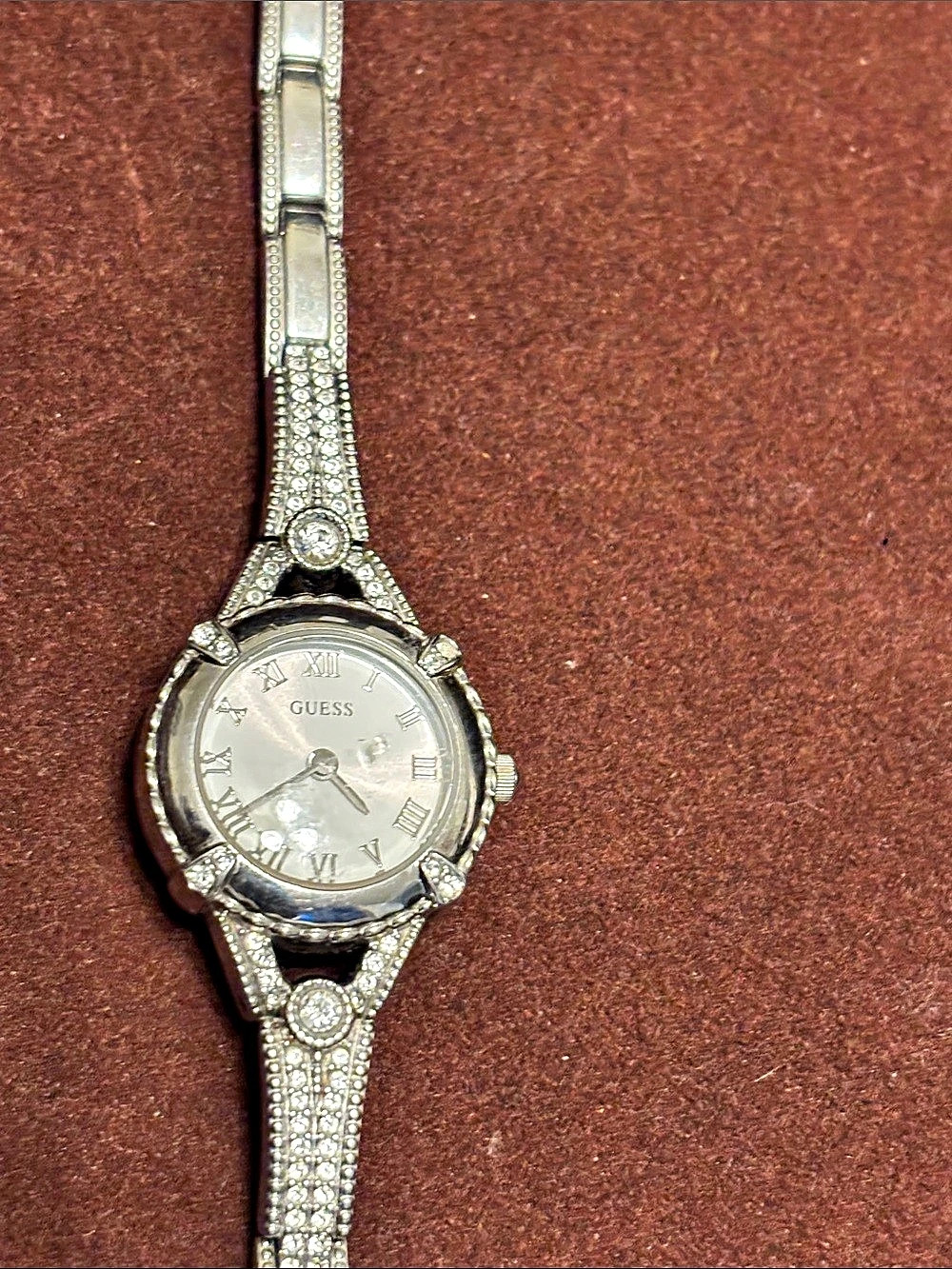 GUESS Rhinestone Watch in Silver - Picture 3 of 6